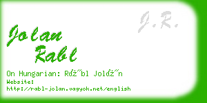 jolan rabl business card